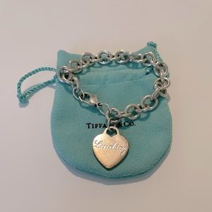 Tiffany & Co. Heart Tag Bracelet Engraved Lindsay